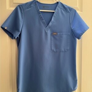Figs Technical Collection Catarina One Pocket Scrub Top, Ceil Blue, Size XS